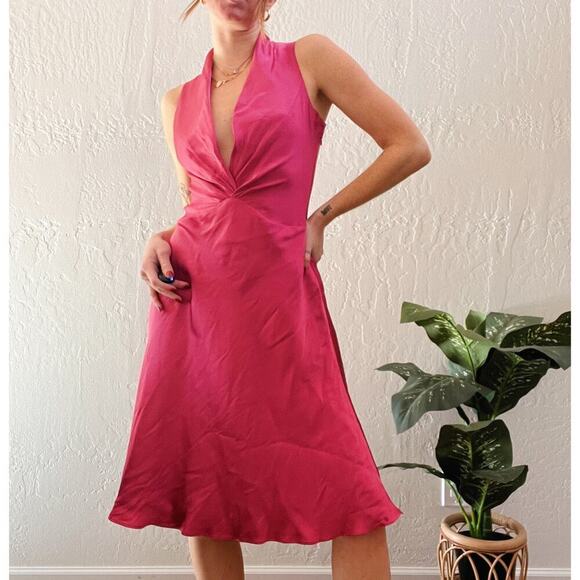 Banana Republic Dresses & Skirts - Y2K Banana Republic 100% Silk Pink Knee-Length Sleeveless Dress